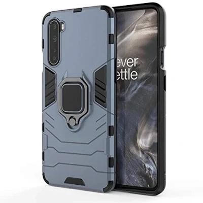 Abbildung von Kompatibel mit OnePlus Nord, Z Hülle, Ring Ständer Magnetischer Handyhalter Auto Caseme Schutzhülle Case (Navy Blau)