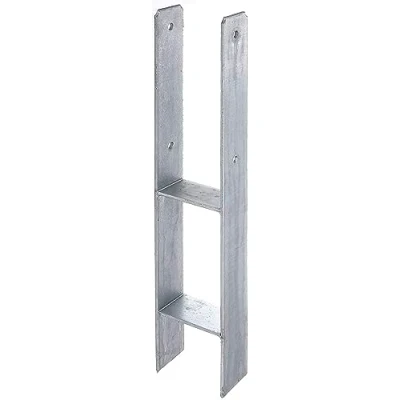 Abbildung von Alberts H Pfostenanker, Materialstärke 5 mm, lichte Breite 101 Höhe 600 mm