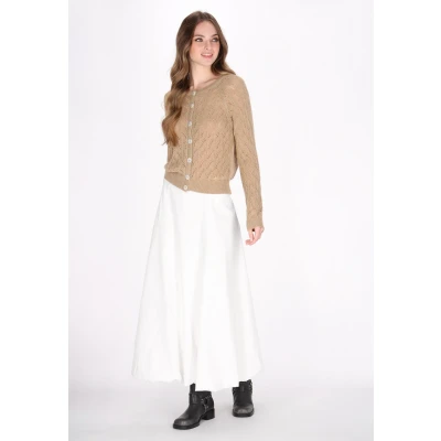Abbildung von Strickjacke SCHMUDDELWEDDA XS/S / Beige 44% Polyamide 34% Acrylic 22% Polyester