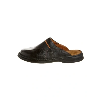 Abbildung von Josef Seibel Pantolette flach, Herren, Größe: 40, Schwarz/cognac Schuhe