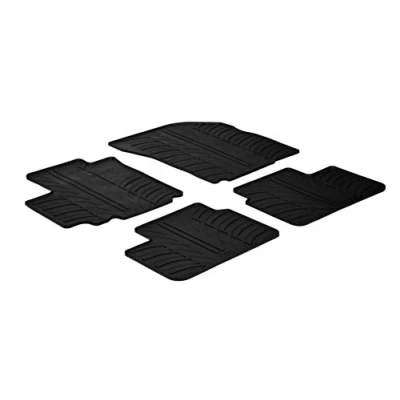 Abbildung von Gledring 0146 Fußmattensatz Gummi vorne und hinten 4 schwarz 750mm 550mm SUZUKI: SX4 I Schrägheck, FIAT: Sedici