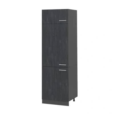 Abbildung von Vicco Kühlumbauschrank R Line, Schwarz Beton/Anthrazit, 60 cm