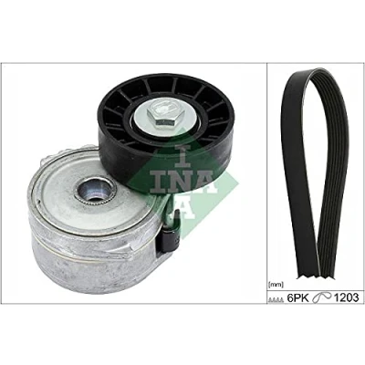Abbildung von INA 529 0226 10 Keilrippenriemensatz Generatorfreilauf prüfen und ggf. erneuern FORD: Galaxy Mk2 MPV, S Max Mk1