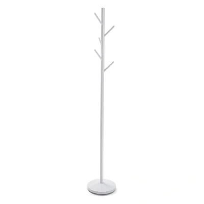 Abbildung von Versa Adelisa Minimalistischer Garderobenständer für den Eingangsbereich, mit 9 Haken Kleidung oder Taschen, Maßnahmen (H x L B) 170 28,5 cm, Metall, Farbe: Weiß