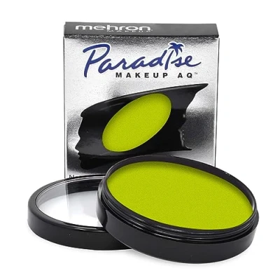 Abbildung von Mehron Paradise Make up AQ Pro Size Perfekt für Bühnen und Bildschirmvorführungen, Spezialeffekte, Cosplay Halloween Wasseraktiviertes Gesichts Körperfarben 40 g Lime