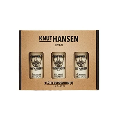Abbildung von KNUT HANSEN DRY GIN SetWeltweit ausgezeichnet14 regionale Zutaten wie Wachholder, GurkeHandcrafted nach nordischer Art in eigener ManufakturAbgefüllt nachhaltiger Keramikflasche3 x 50ml