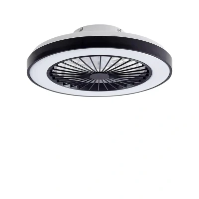 Abbildung von Lindby LED Deckenventilator Teleo, Ø48 cm, schwarz, DC, Tuya