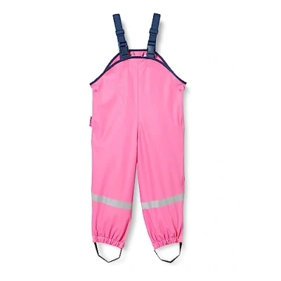 Abbildung von Playshoes Unisex Kinder Matschhose Regenlatzhose Textilfutter Wind Und Wasserdichte Regenhose Regenbekleidung, Rosa, 140 EU