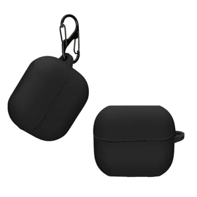 Abbildung von kwmobile Hülle kompatibel mit Samsung Galaxy Buds 3 / Pro Kopfhörer Case TPU Silikon Cover Schutzhülle in Schwarz