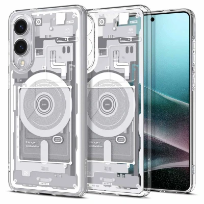 Abbildung von Spigen Ultra Hybrid MagFit Hülle für Samsung Galaxy S25 Edge, Kompatibel mit MagSafe ZeroOne White