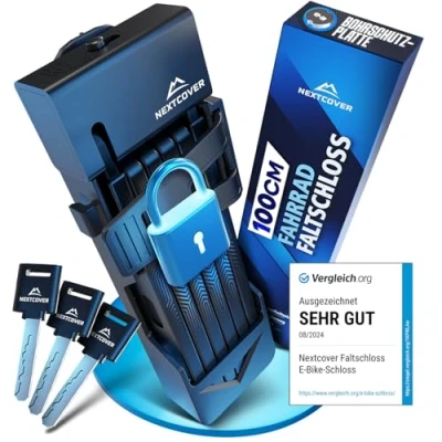 Abbildung von Nextcover Faltschloss NEXTCOVER® Fahrrad mit SteelSecure Technologie