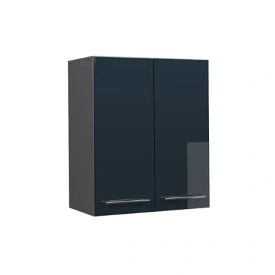 Abbildung von Vicco Hängeschrank Fame Line, Dunkelblau Hochglanz/Anthrazit, 60 cm