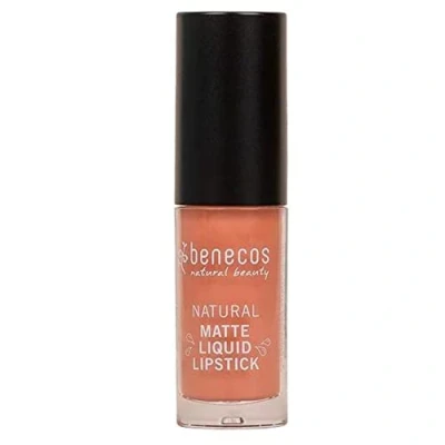 Abbildung von benecos natural beauty Biokosmetik Matte Liquid Lipstick hochpigmentiert mit Carnaubawachs talkfrei vegan desert rose