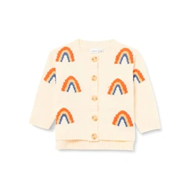 Abbildung von NAME IT Girl&#039;s NMFTELENA LS Knit Card Strickjacke, Buttercream, 104