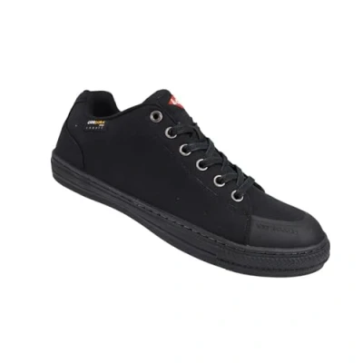 Abbildung von Lee Cooper Herren Arbeitskleidung der Frauen Unisex Retro Styled Premium Cordura Baseball Arbeitssicherheit Trainer Schuhe SB SRA, Schwarz, 43 EU