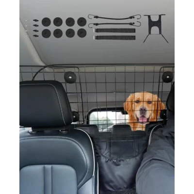 Abbildung von VEVOR Hundegitter Autobarriere Haustierbarriere Trennwand Verstellbar 900x416mm