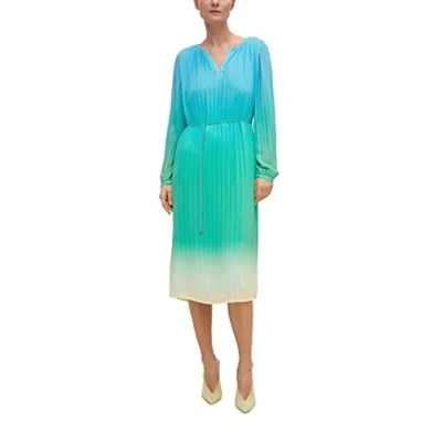 Abbildung von comma Freizeitkleid, Damen, Größe: 34, Beige aop