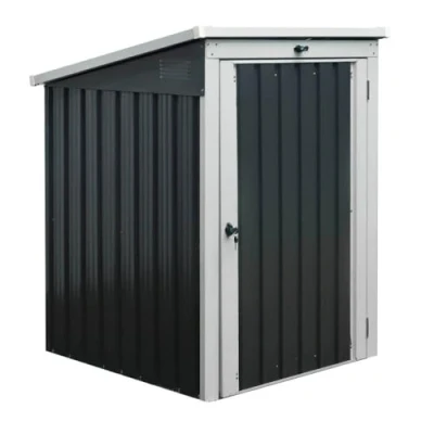 Abbildung von HOME DELUXE Mülltonnenbox BASURA S 1x 240L (0,77 m², Komplett Set), abschließbare Türen, Geräteschuppen, Mülltonnenverkleidung