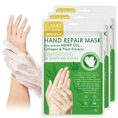Abbildung von Handpflege Handmaske 3 Paar Feuchtigkeitshandschuh Anti Aging Feuchtigkeitsspendende für Trockene Alternde Rissige Hände Frauen und Männer