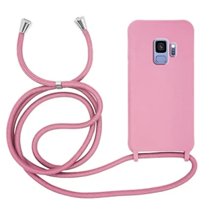 Abbildung von MyGadget Handykette für Samsung Galaxy S9 [ Hülle mit verstellbaren Band ] TPU Handyhülle Handyband zum Umhängen Kordel Schnur Case Schutzhülle Rosa