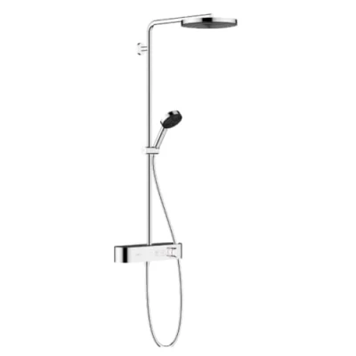 Abbildung von hansgrohe Duschsystem &quot;Pulsify S&quot;, (Komplett Set), 26cm, mit ShowerTablet Select 400, chrom