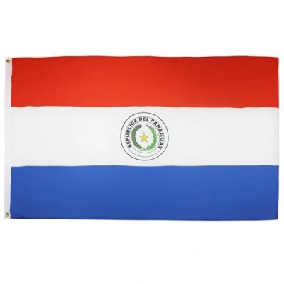 Abbildung von AZ FLAG Flagge Paraguay 150x90 cm Republik Fahne 100% Polyester mit Messing Ösen 110g