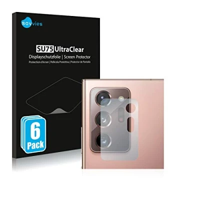 Abbildung von Savvies 6 Stück Schutzfolie für Samsung Galaxy Note 20 Ultra 5G (NUR Kameraschutz) Displayschutz Folie Transparent