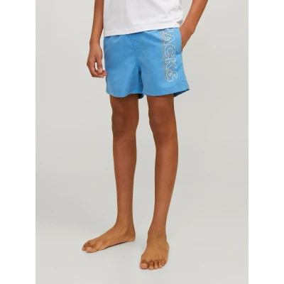 Abbildung von Jack &amp; Jones Junior Jpstfiji Jjswim Double LOGO Badeshorts für Kinder, Größe: 176, Pacific coast