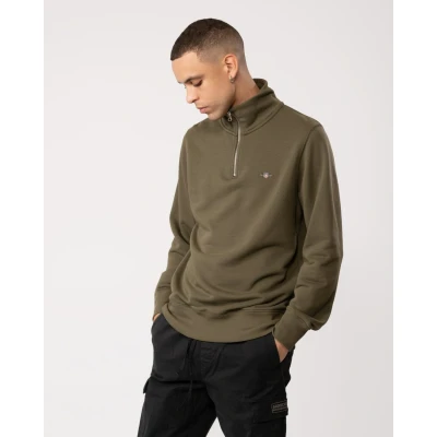 Abbildung von GANT Herren Reg Shield Half Zip Sweatshirt, Juniper Green, XXL EU