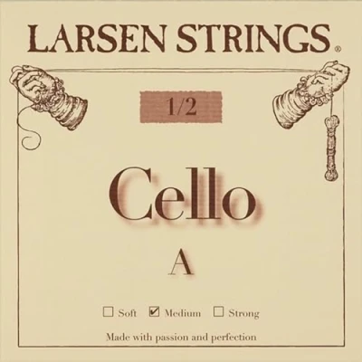 Abbildung von Larsen Cello Saiten Original Fractional kleine Größen A 1/2 Medium