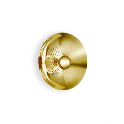 Abbildung von Wandleuchte Wanted, Stecker, Eisen, gold, Ø 32 cm