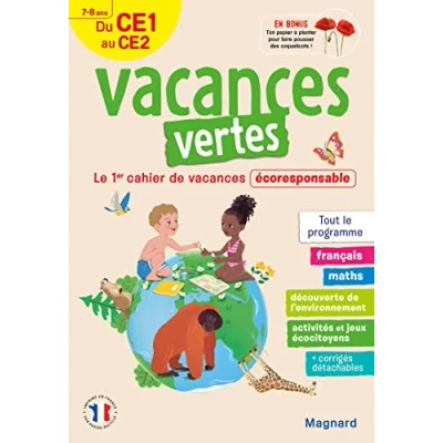Abbildung von cahier de vacances 2025, du CE1 vers Le CE2 7 8 ans vertes: premier écoresponsable