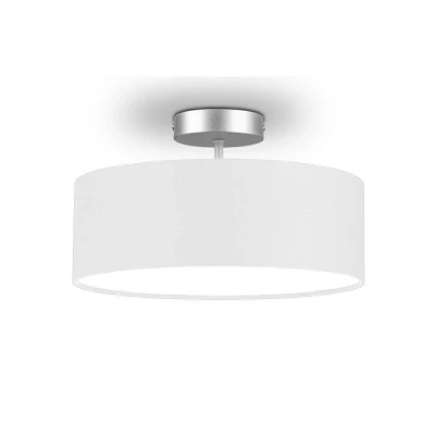 Abbildung von meineWunschleuchte Deckenleuchte, ohne Leuchtmittel, Lampe über n Esstisch Lampenschirm e Stoff Design Klassiker Ø30cm Weiß