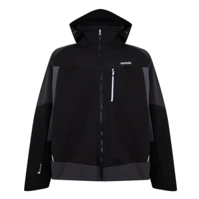Abbildung von Regatta Hewitts Herren VII Wasser und Winddichte Softshell Jacke, Black/Ash, Small