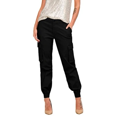 Abbildung von ONLY Onlbetsy ALVA PANT Cargohose, Damen, Größe: 36x32, Black