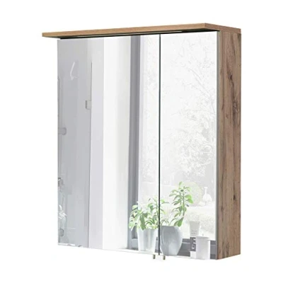 Abbildung von Schildmeyer Spiegelschrank Milan 134891, Eiche Landhaus Dekor, 60,5 x 16 72,3 cm