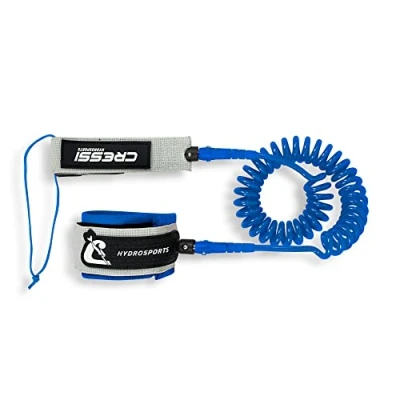 Abbildung von Cressi Unisex Adult Sup Coiled Leash 10&#039; 300 cm Spiral Ankle Lead for SUPs, Grau/Blau, 25