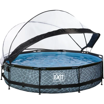 Abbildung von EXIT Pool mit Abdeckung ø360cm Stone