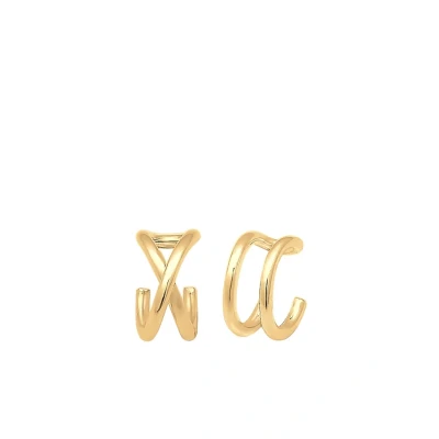 Abbildung von Elli 2 PACK Crossed Ohrringe goldcoloured, Damen, Größe: One Size, Gold coloured