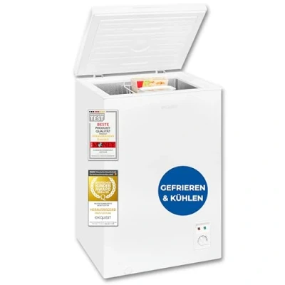 Abbildung von exquisit Gefriertruhe GT100 050E weiss, 54,5 cm breit, 99 l