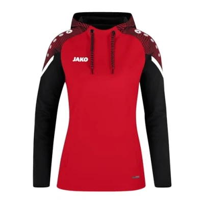 Abbildung von JAKO Damen Kapuzensweatshirt Performance, Rot/Schwarz, 38