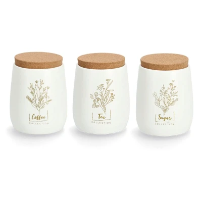 Abbildung von Zeller Present Vorratsdose &quot;Flowers&quot;, (Set, 3 tlg.), leichten Vintage Charme