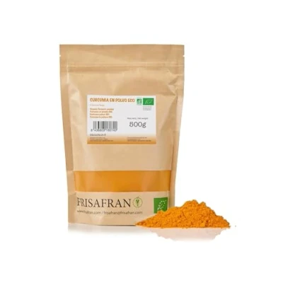 Abbildung von FRISAFRAN bio Kurkuma Pulver Gelbwurz gemahlen 500g Hochwertige Kurkumawurzel aus Indien Golden Achterhof Gewürz Natürlich