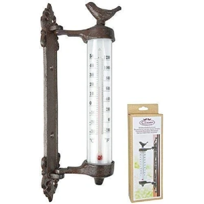 Abbildung von Linoows Dekoobjekt Thermometer, Außenthermometer, Fenster Thermometer (kein Set), Wandthermometer mit Celsius und Fahrenheit