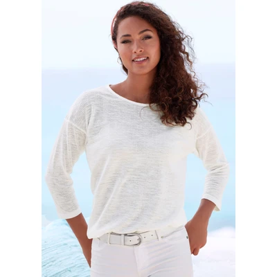 Abbildung von Vivance Langarmshirt mit modischer Struktur aus bügelfreier Qualität Baumwolle