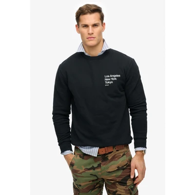 Abbildung von Superdry CORE LOGO CITY CREW Sweatshirt, Herren, Größe: Medium, Black