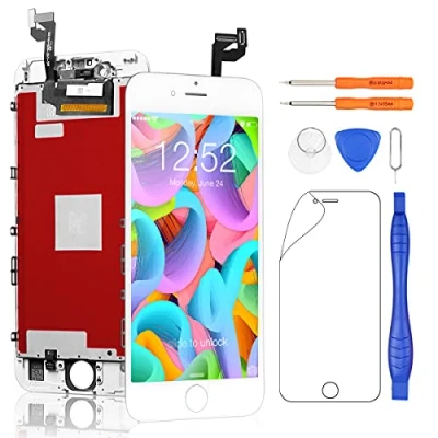 Abbildung von Yodoit Display für iPhone 6s LCD Bildschirm Ersatz Weiß reparaturset, Digitizer Montage Glas Touchscreen Reparatur Ersatzbildschirm + Werkzeuge (Weiss)