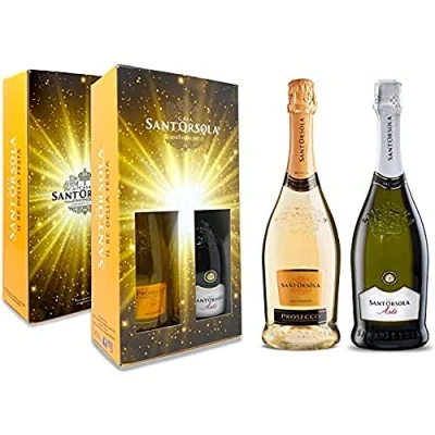 Abbildung von Sant&#039;Orsola Prosecco D.O.C. Millesimato + Asti DOCG Schaumwein (2 x 0.75 l)