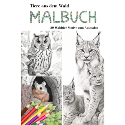 Abbildung von Tiere aus dem Wald MALBUCH: 20 Waldtier Motive zum Ausmalen