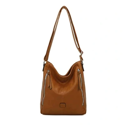 Abbildung von ITALYSHOP24 Schultertasche Damen Tasche Shopper Crossbody CrossOver Bodybag, als Handtasche, Umhängetasche, Hobo Bag tragbar